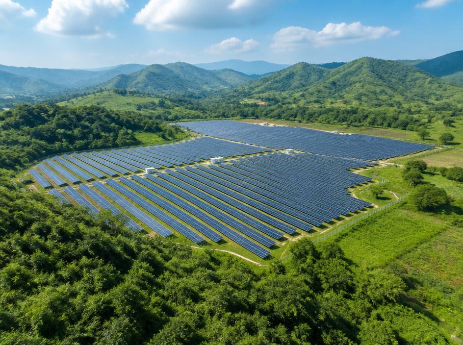 Grande usina fotovoltaica conectada ao mercado livre de energia